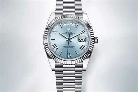 rolex day date platinum dial|newest Rolex platinum day date.